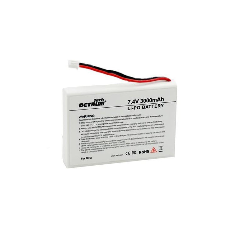 7.4V 3000mAh Li-Po battery for Detrum Blitz-DT9 Transmitter - DTM-1007