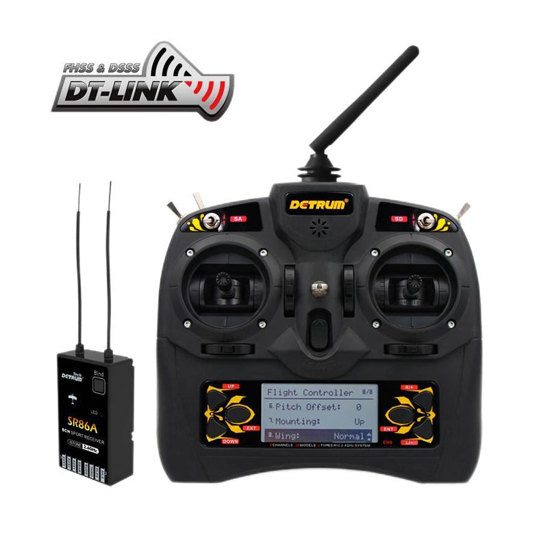 Detrum GAVIN-6C 6-CH 2.4Ghz Transmitter with iStone SR86A Stabilizer Receiver - DTM-T009