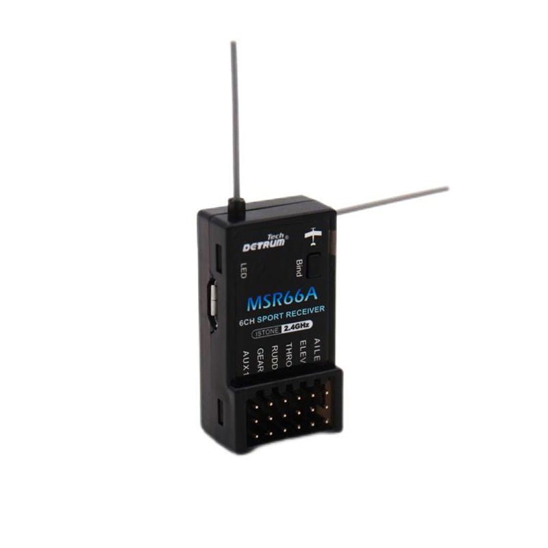 Detrum MSR66A 6CH 2.4Ghz Mini Receiver iStone 6-Axis Gyro Stabilizer w/ ABS System - DTM-R005