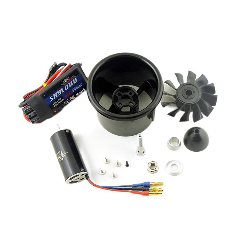 Dynam 70mm 12-Blade 6S EDF Power System w/ TC-2860-2200KV Inrunner Brushless Motor & 80A ESC XT60 DY-1057