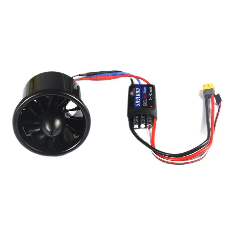 Dynam 70mm 12-Blade 6S EDF Power System w/ TC-2860-2200KV Inrunner Brushless Motor & 80A ESC XT60 DY-1057