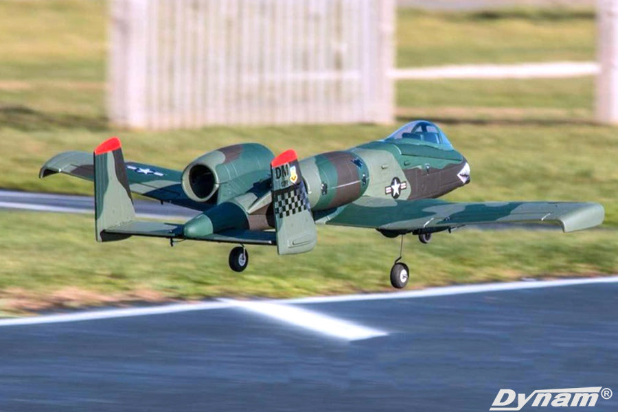 Dynam A10 Thunderbolt II V2 Green Twin 64mm EDF RC Jet PNP/BNF/RTF - DY8933GN