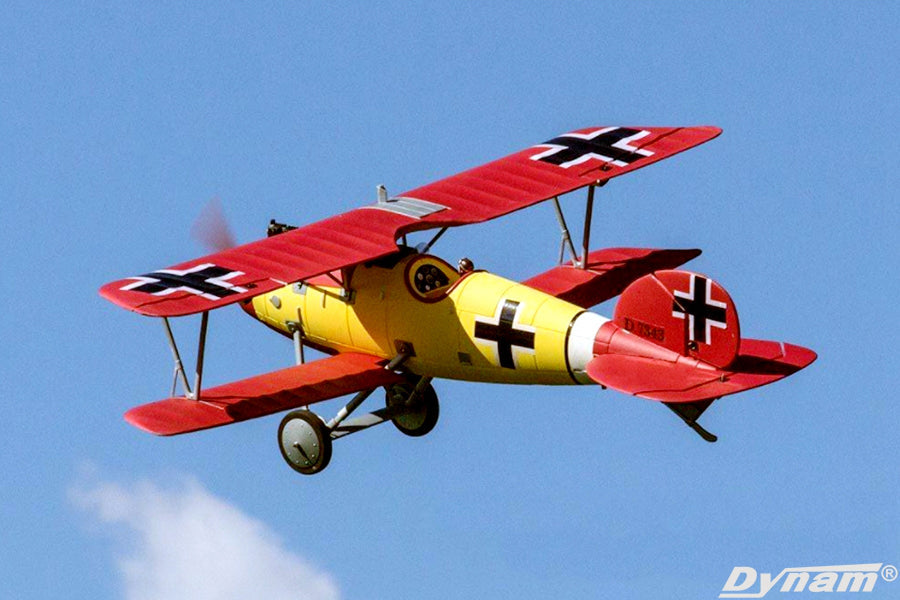 Dynam Albatros D.Va V2 RC Warbird Biplane 1270mm 50inch Wingspan PNP/BNF/RTF - DY8960