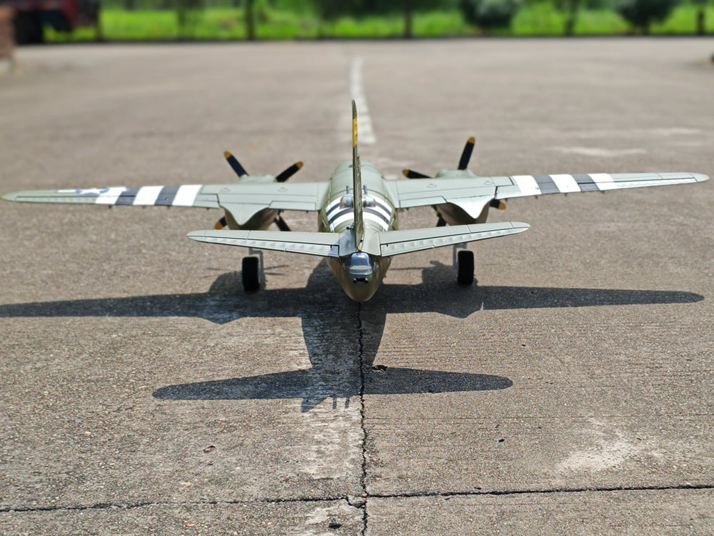 Dynam-B26-Marauder-Green-4S-Twin-Engine-RC-Warbird-Plane-1500mm-Wingspan-Flaps-PNP-BNF-RTF-8C-DY8972GN