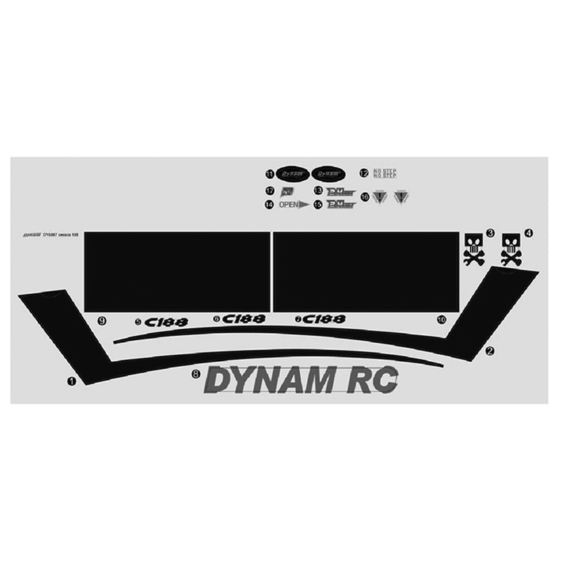 Dynam Cessna 188 Crop Duster Blue 1500mm Decal