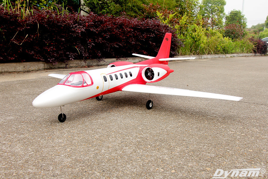 Dynam Cessna 550 Turbo Jet V2 Red Twin 64mm EDF Jet RC Plane PNP/BNF/RTF - DY8937RD