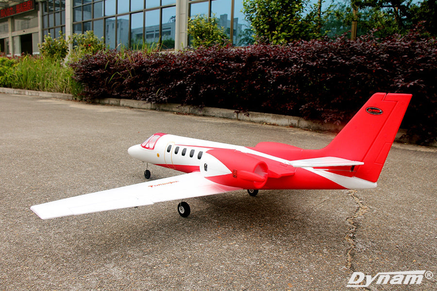 Dynam Cessna 550 Turbo Jet V2 Red Twin 64mm EDF Jet RC Plane PNP/BNF/RTF - DY8937RD