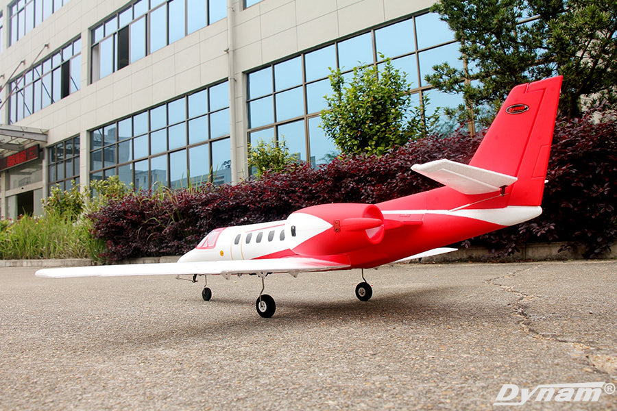 Dynam Cessna 550 Turbo Jet V2 Red Twin 64mm EDF Jet RC Plane PNP/BNF/RTF - DY8937RD