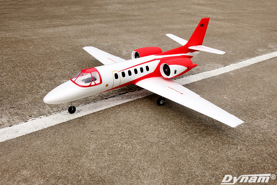 Dynam Cessna 550 Turbo Jet V2 Red Twin 64mm EDF Jet RC Plane PNP/BNF/RTF - DY8937RD