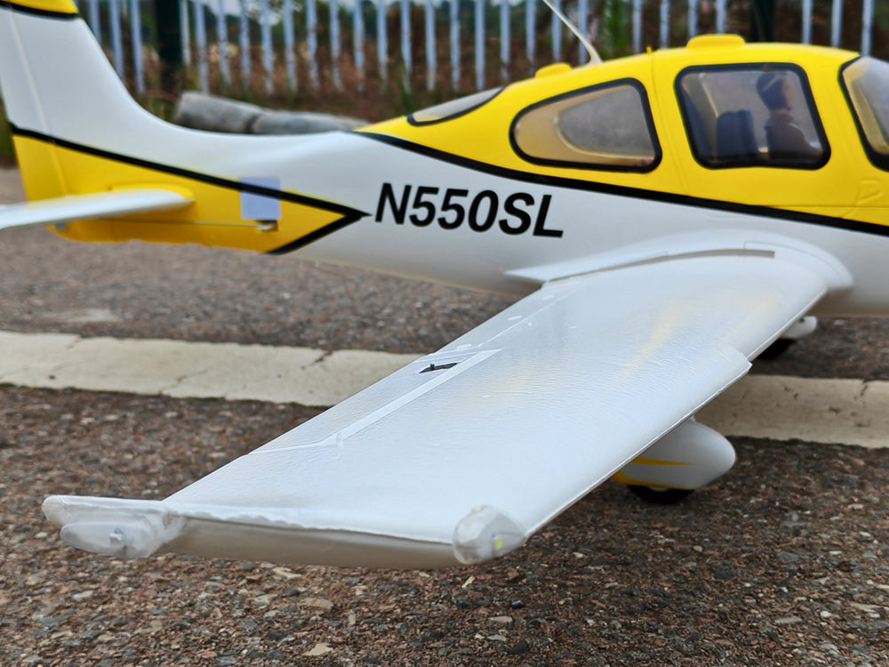 Dynam Cirrus SR22 V3 Trainer 4S Yellow RC Scale Airplane 1.4m Wingspan PNP BNF RTF DY8936YL