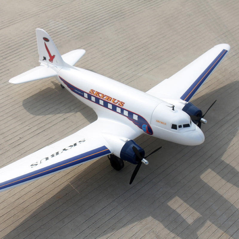 Dynam DC-3 Skybus White RC Warbird Plane 1470mm 58inch Wingspan PNP/BNF/RTF - DY8931WT