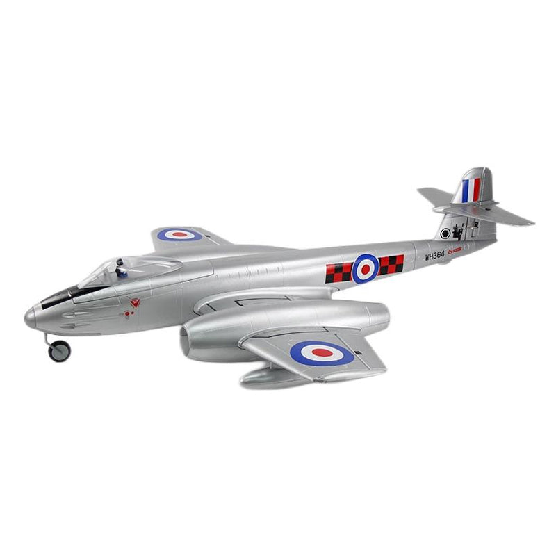 Dynam Gloster Meteor F8 V2 Silver 6S Twin 70mm EDF RC Jet PNP/BNF/RTF - DY8974SV