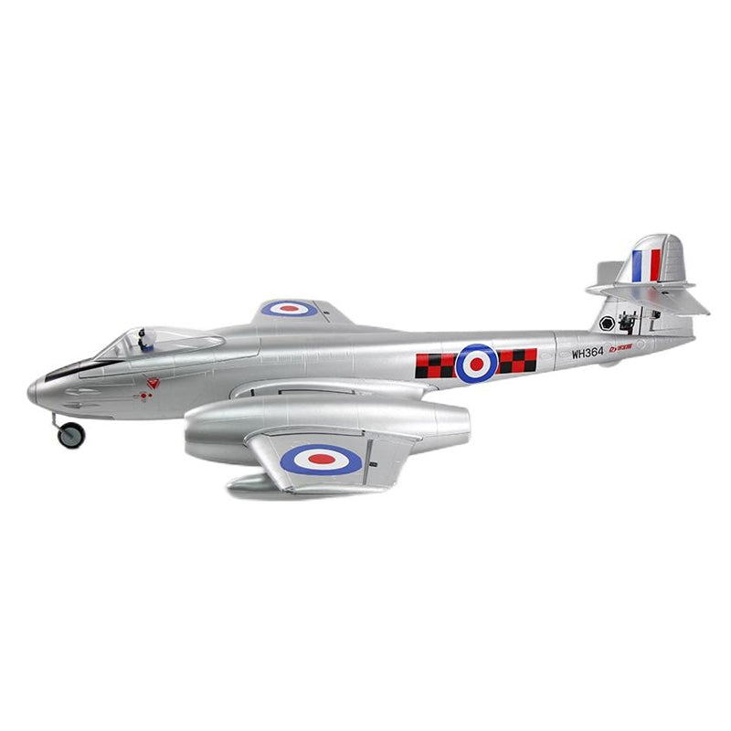 Dynam Gloster Meteor F8 V2 Silver 6S Twin 70mm EDF RC Jet PNP/BNF/RTF - DY8974SV