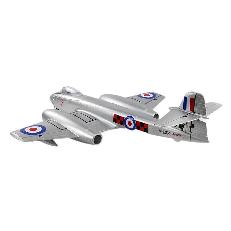 Dynam Gloster Meteor F8 V2 Silver 6S Twin 70mm EDF RC Jet PNP/BNF/RTF - DY8974SV