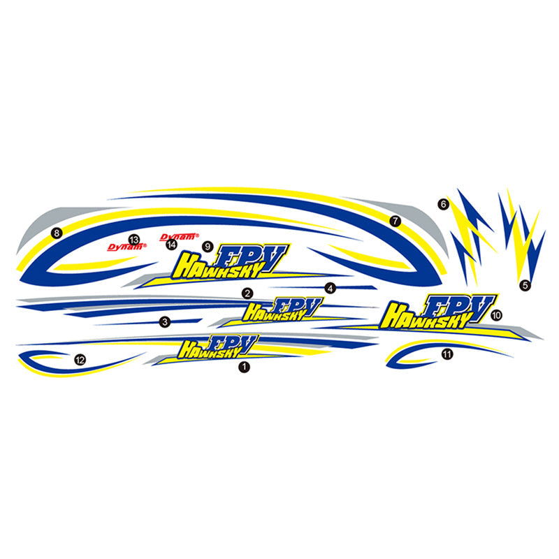 Dynam Hawksky FPV 1370mm Decal HWKFPV-12