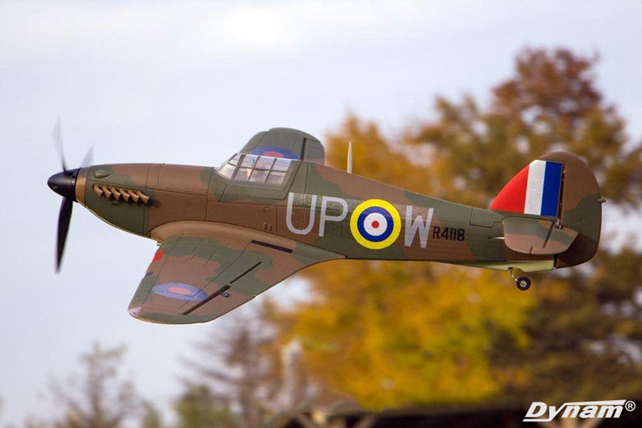 Dynam Hawker Hurricane V2 Radio Controlled Warbird Airplane 1250mm 49inch Wingspan - PNP/BNF/RTF - DY8966V2