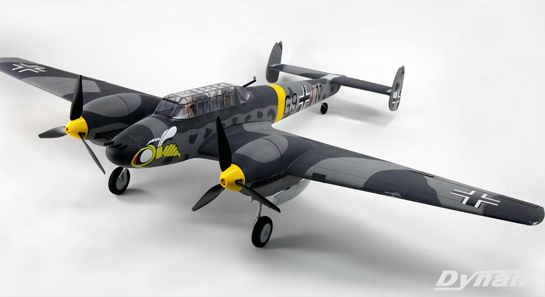 Dynam Messerschmitt BF-110 V3 RC Warbird Plane 1500mm 59inch Wingspan PNP/BNF/RTF - DY8963