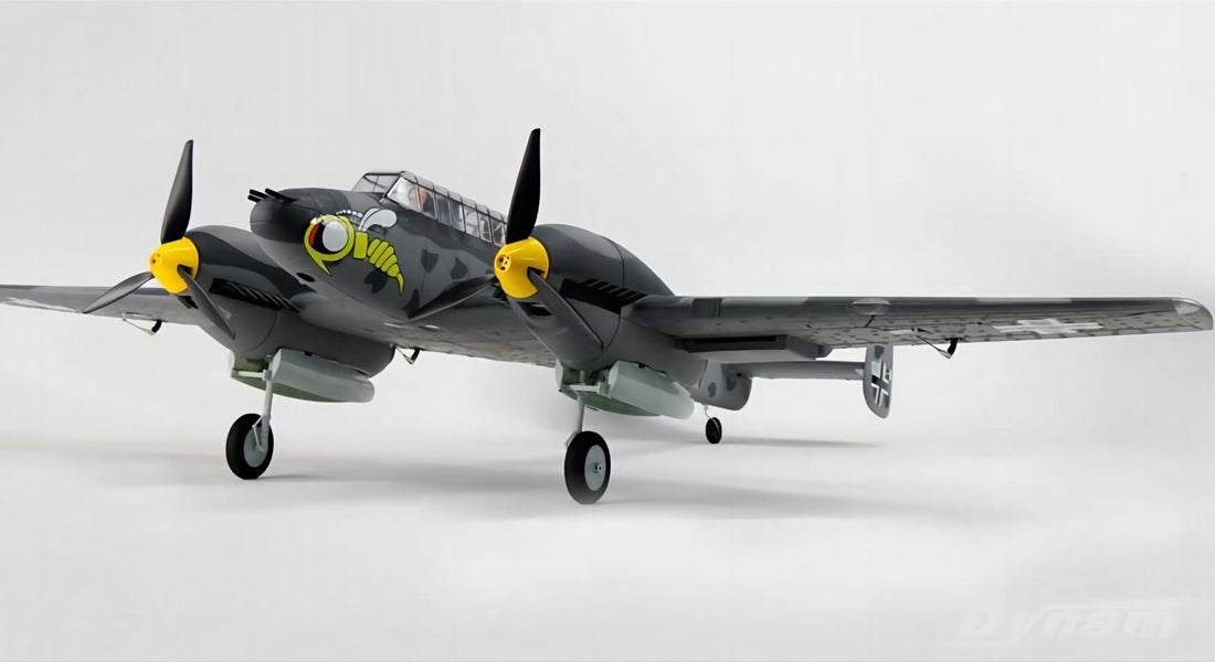 Dynam Messerschmitt BF-110 V3 RC Warbird Plane 1500mm 59inch Wingspan PNP/BNF/RTF - DY8963