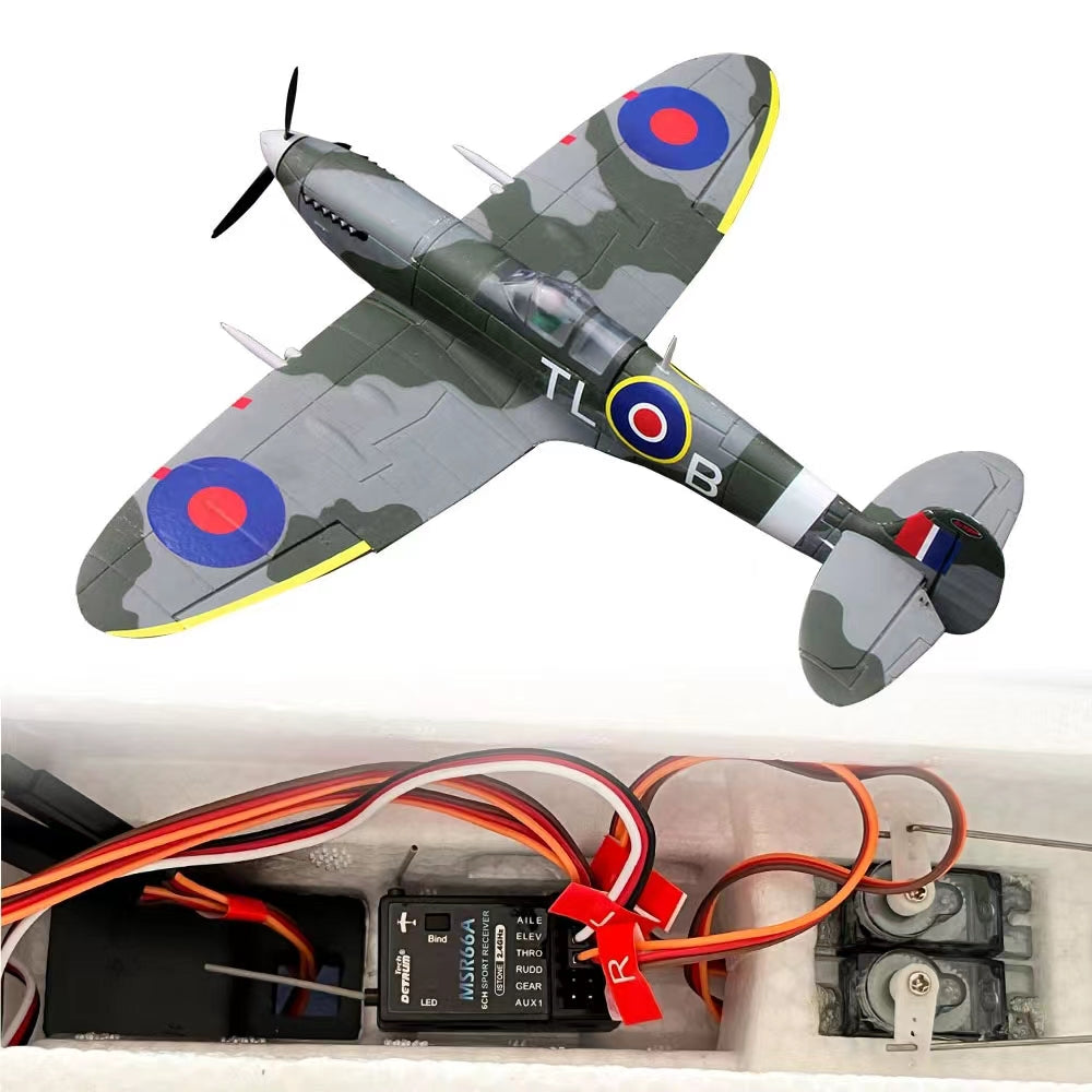 Dynam Mini Spitfire V2 RC Warbird-Flugzeug 900 mm 35" Spannweite SRTF-6C