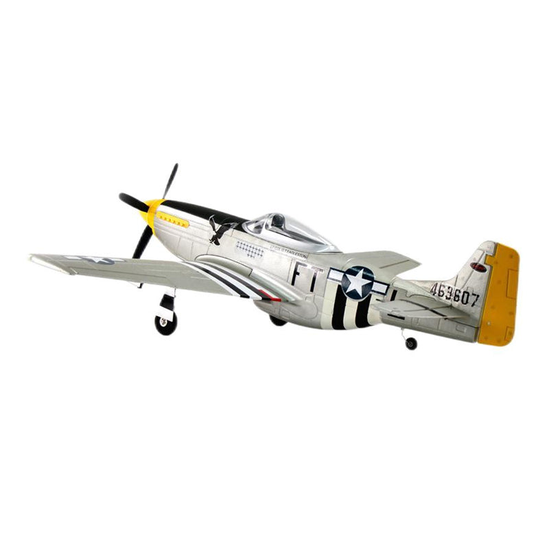 Dynam P51 Mustang V2 Silver RC Warbird Plane 1200mm 47inch Wingspan PNP/BNF/RTF - DY8939SV