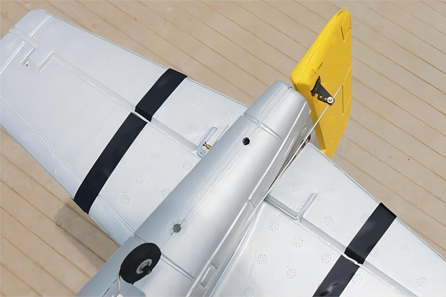 Dynam P51 Mustang V2 Silver RC Warbird Plane 1200mm 47inch Wingspan PNP/BNF/RTF - DY8939SV