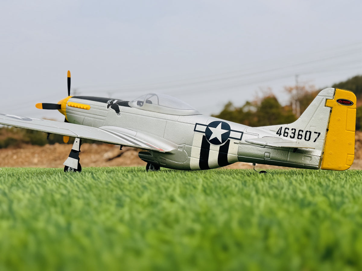 Dynam P-51 Mustang V2 Silver Radio Controlled Warbird Plane 1200mm Wingspan PNP BNF RTF DY8939SV