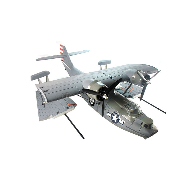 Dynam PBY Catalina V2 Grey 1470mm 57" Wingspan Twin Engine Radio Controlled Waterplane - PNP/BNF/RTF - DY8943GY