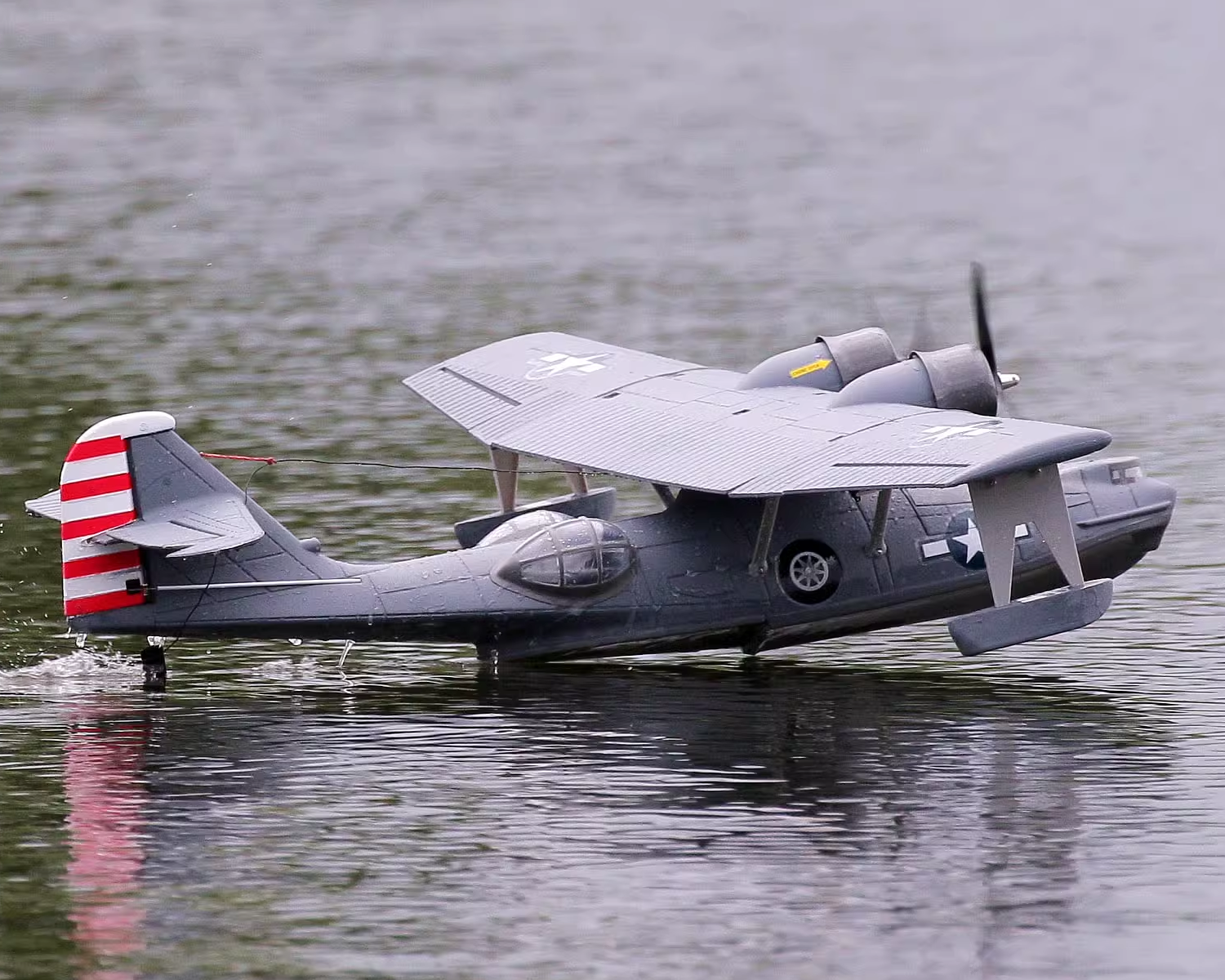 Dynam PBY Catalina V2 Grey 1470mm 57" Wingspan Twin Engine Radio Controlled Waterplane - PNP/BNF/RTF - DY8943GY