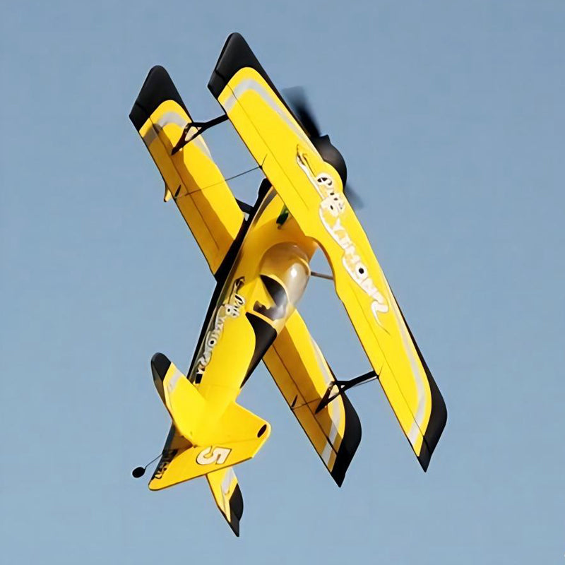 Dynam Pitts Python Model 12 Yellow RC Aerobatic Biplane 1067mm 42inch Wingspan PNP/BNF/RTF - DY8947YL