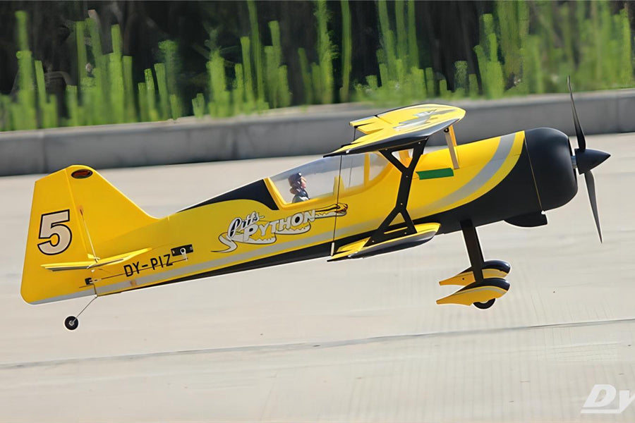 Dynam Pitts Python Model 12 Yellow RC Aerobatic Biplane 1067mm 42inch Wingspan PNP/BNF/RTF - DY8947YL