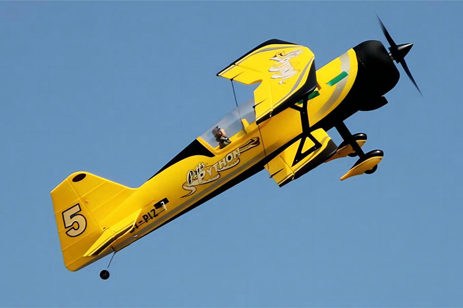 Dynam Pitts Python Model 12 Yellow RC Aerobatic Biplane 1067mm 42inch Wingspan PNP/BNF/RTF - DY8947YL