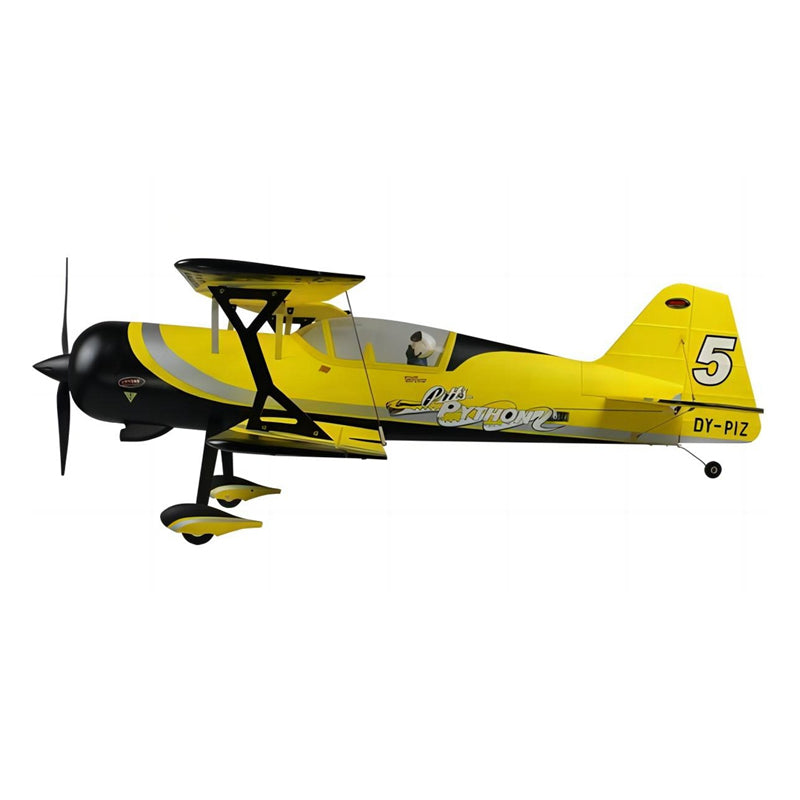 Dynam Pitts Python Model 12 Yellow RC Aerobatic Biplane 1067mm 42inch Wingspan PNP/BNF/RTF - DY8947YL