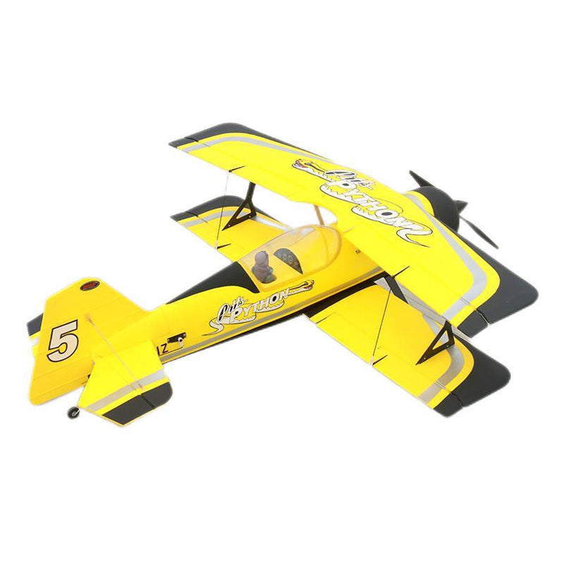 Dynam Pitts Python Model 12 Yellow RC Aerobatic Biplane 1067mm 42inch Wingspan PNP/BNF/RTF - DY8947YL