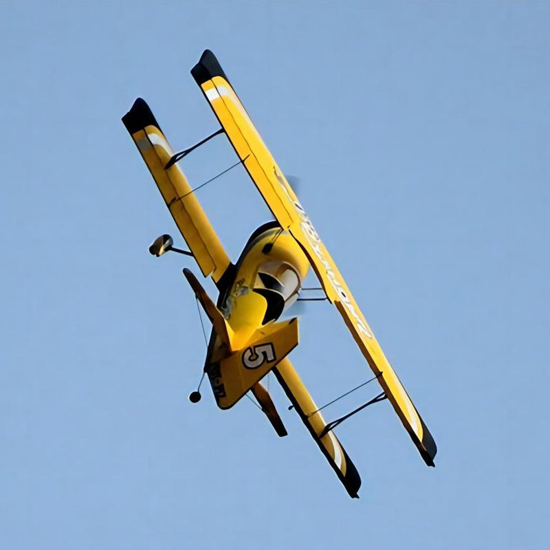 Dynam Pitts Python Model 12 Yellow RC Aerobatic Biplane 1067mm 42inch Wingspan PNP/BNF/RTF - DY8947YL