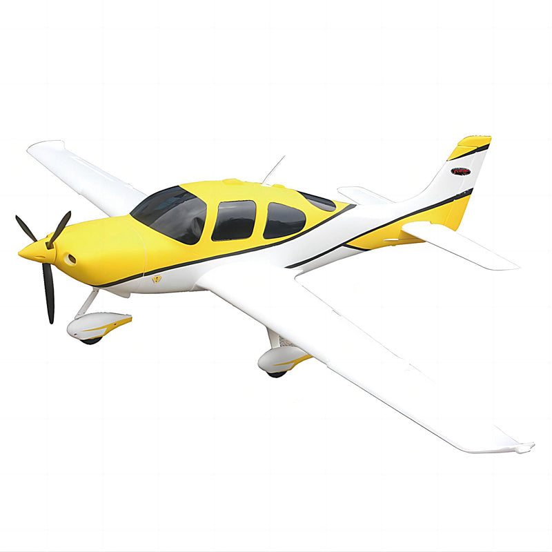 Dynam SR22 V2 Trainer Yellow RC Scale Plane 1400mm 55inch Wingspan PNP/BNF/RTF - DY8936YL