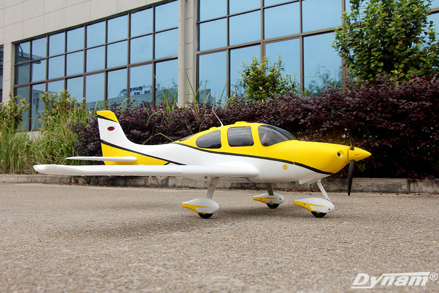 Dynam SR22 V2 Trainer Yellow RC Scale Plane 1400mm 55inch Wingspan PNP/BNF/RTF - DY8936YL