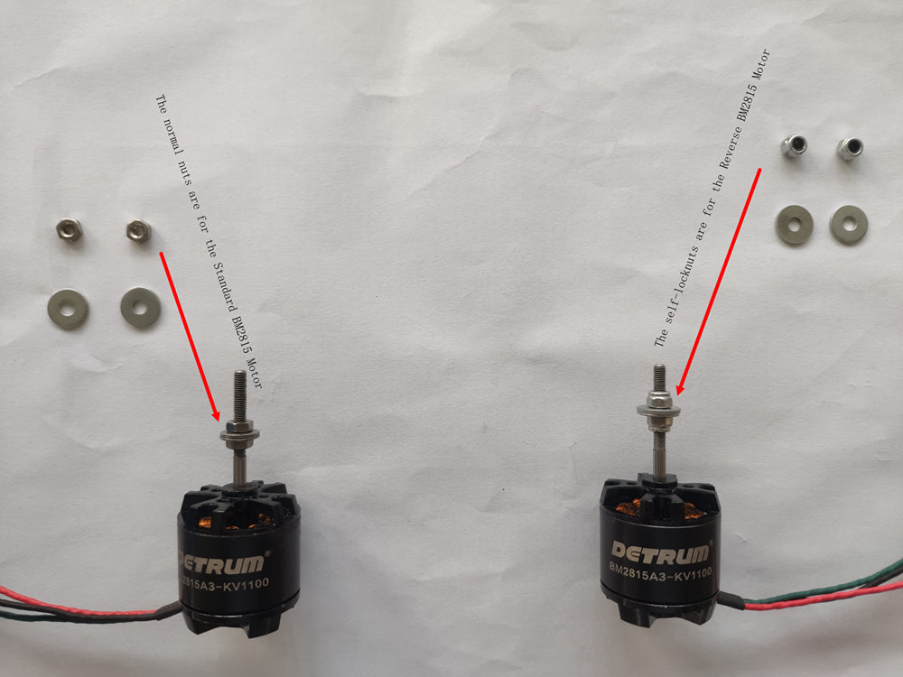 Dynam Self-Lock & Normal Nuts for BM2815A-1100KV Motor Shaft