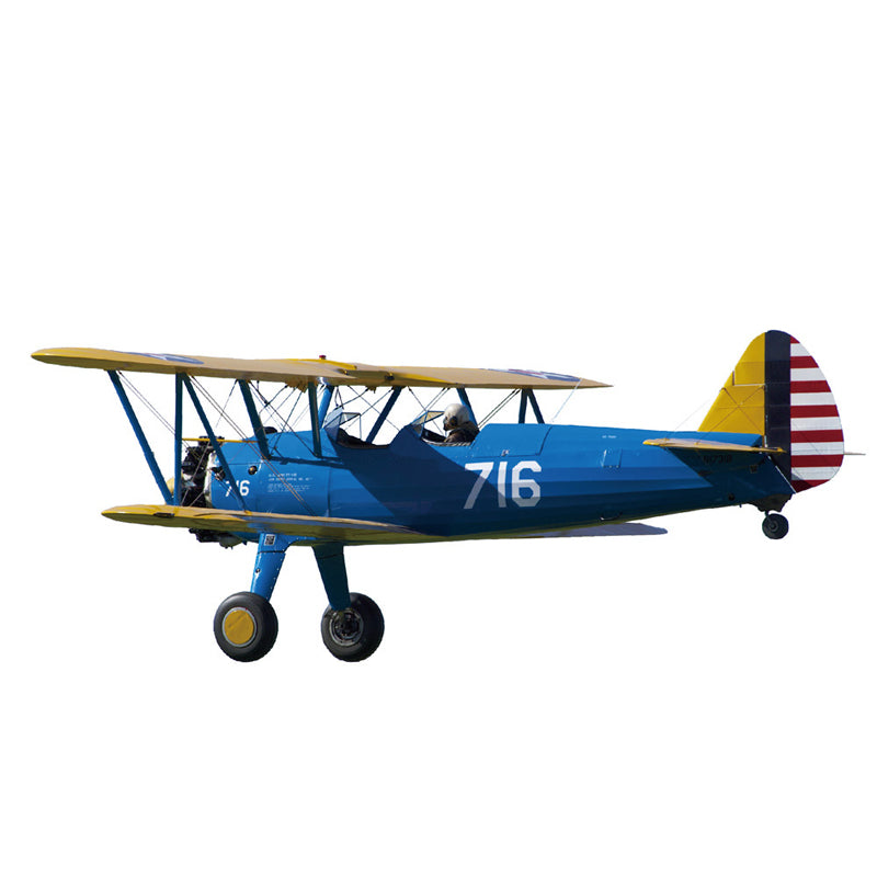 Dynam Stearman PT-17 Blue 4S RC Biplane 1300mm 51inch Wingspan PNP/BNF/RTF - DY8977BL