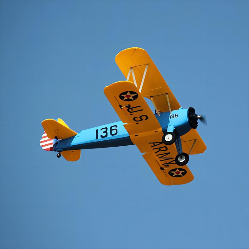 Dynam Stearman PT-17 Blue 4S RC Biplane 1300mm 51inch Wingspan PNP/BNF/RTF - DY8977BL