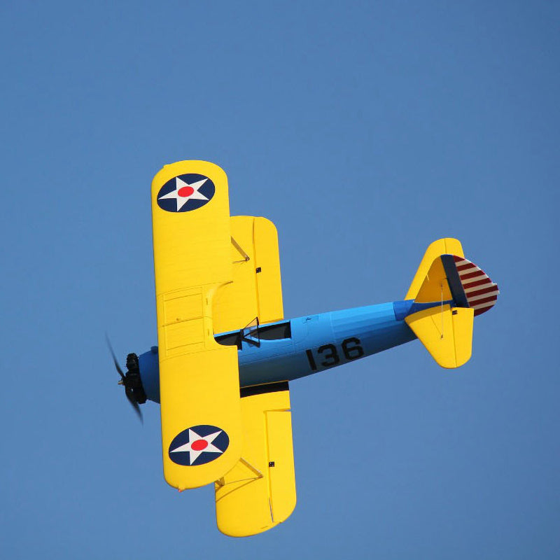 Dynam Stearman PT-17 Blue 4S RC Biplane 1300mm 51inch Wingspan PNP/BNF/RTF - DY8977BL