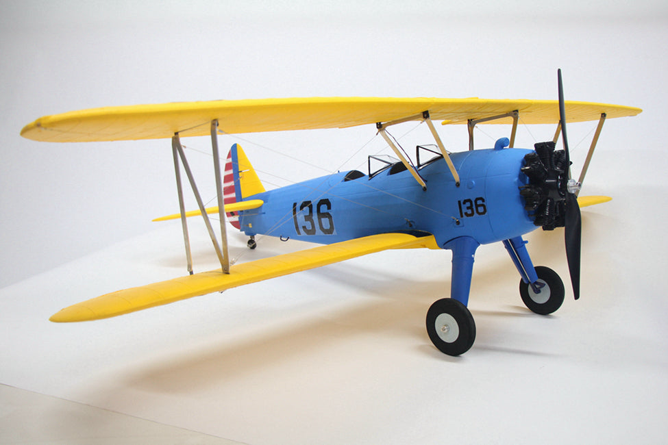 Dynam Stearman PT-17 Blue 4S RC Biplane 1300mm 51inch Wingspan PNP/BNF/RTF - DY8977BL