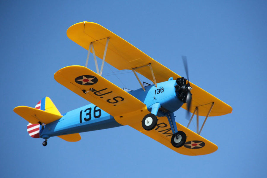 Dynam Stearman PT-17 Blue 4S RC Biplane 1300mm 51inch Wingspan PNP/BNF/RTF - DY8977BL