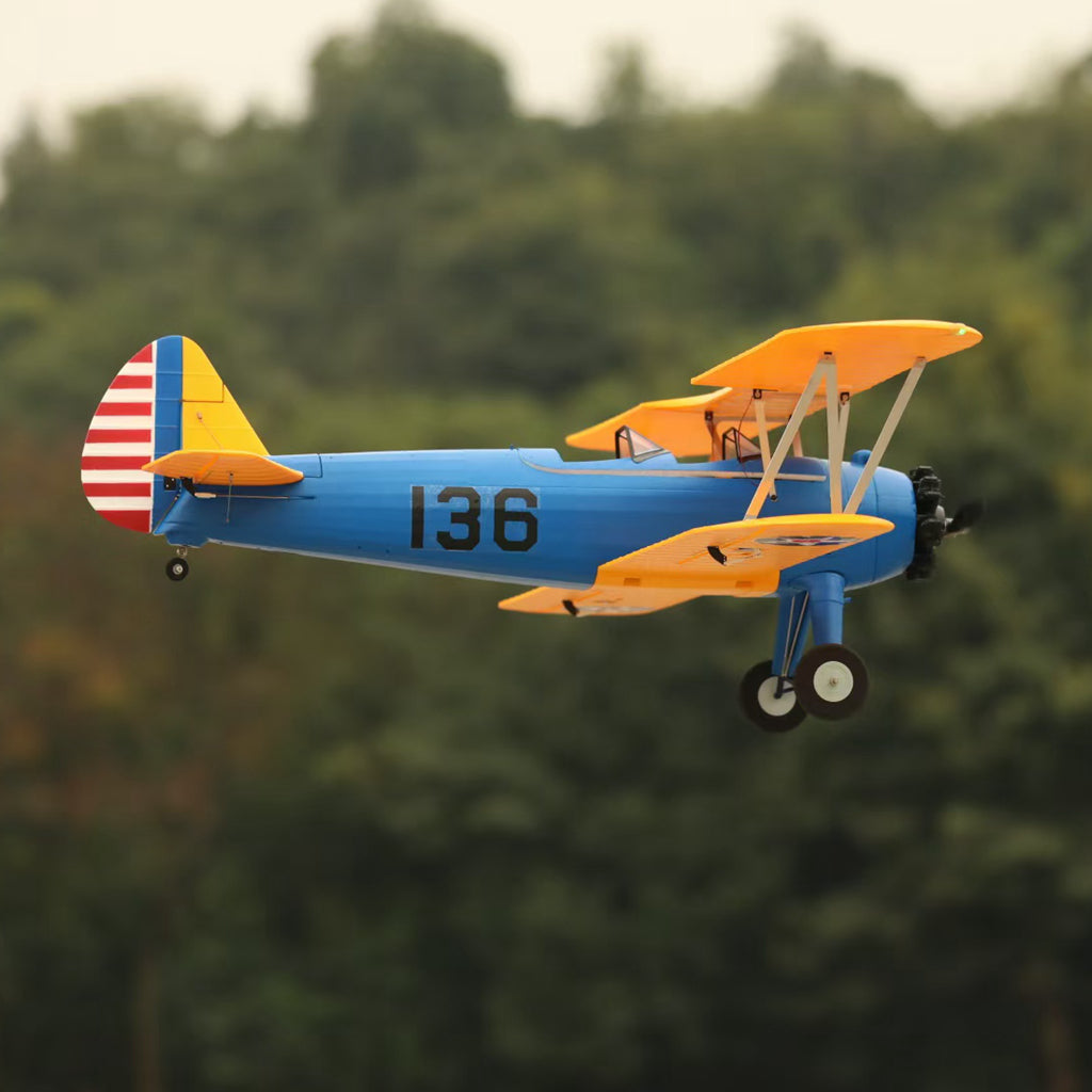 Dynam Stearman PT 17 Blue 4S Radio Controlled Biplane 1300mm Wingspan