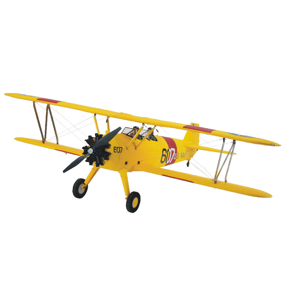 Dynam Stearman PT-17 Yellow 4S RC Biplane 1300mm 51inch Wingspan PNP/BNF/RTF - DY8977YL