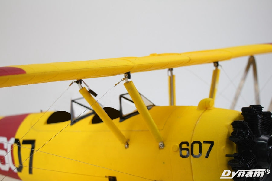 Dynam Stearman PT-17 Yellow 4S RC Biplane 1300mm 51inch Wingspan PNP/BNF/RTF - DY8977YL