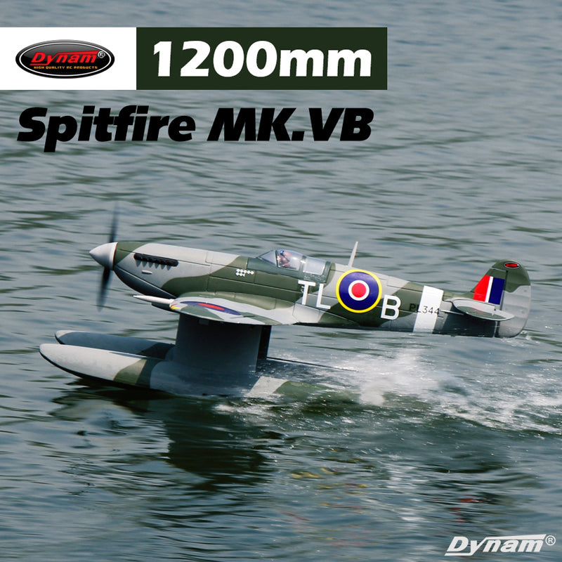 Dynam Supermarine Spitfire MK.VB Green RC Warbird Seaplane 1200mm 47inch Wingspan PNP/BNF/RTF - DY8975