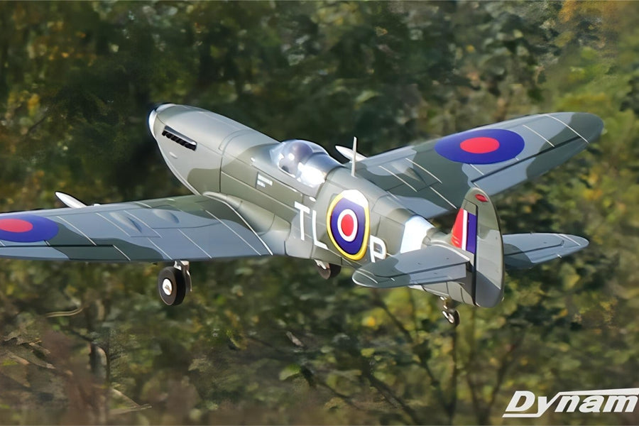 Dynam Supermarine Spitfire V3 RC Warbird Plane 1200mm 47inch Wingspan PNP/BNF/RTF - DY8942