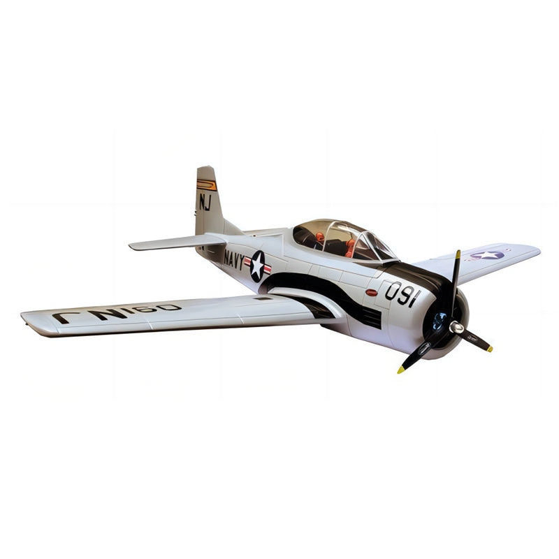 Dynam T28 Trojan V2 Grey RC Warbird Plane 1270mm 50inch Wingspan PNP/BNF/RTF - DY8940GY