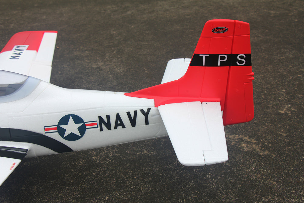 Dynam-T-28-Trojan-V2-Red-4S-Radio-Controlled-Warbird-Airplane-1300mm-Wingspan-Flaps-PNP-BNF-RTF-8C-DY8940RD