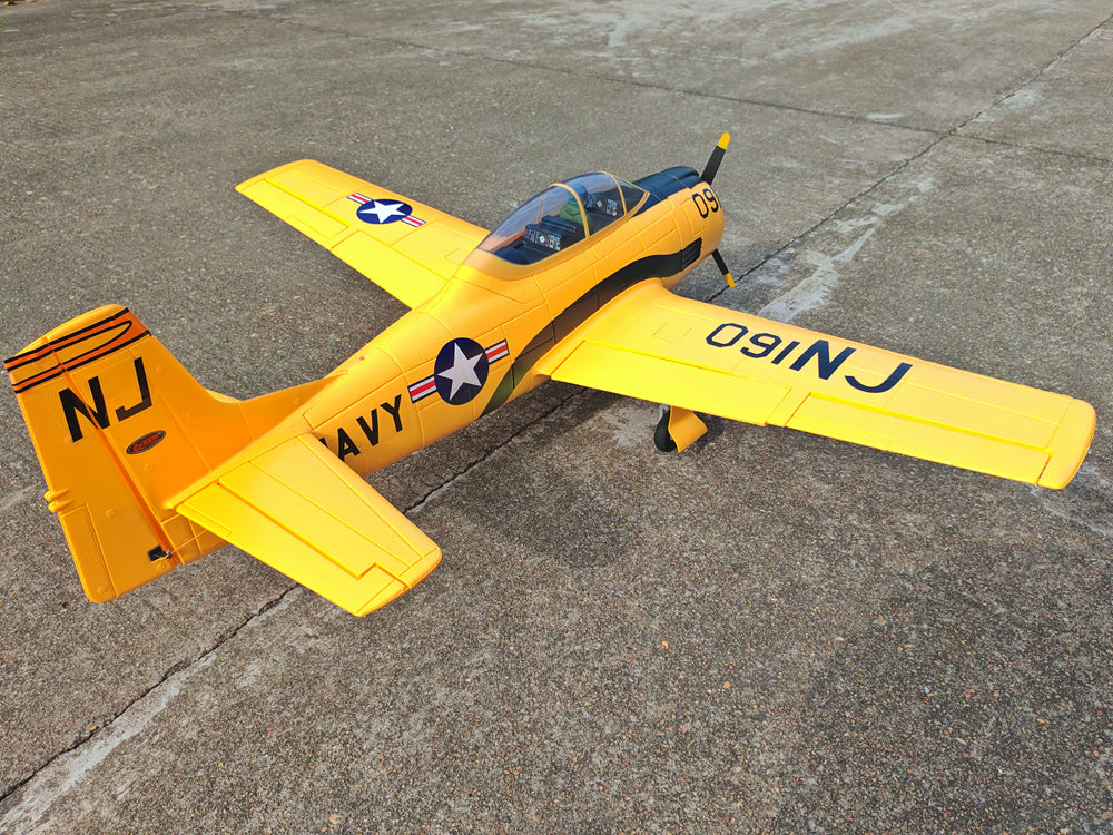 Dynam-T-28-Trojan-V2-Yellow-4S-Radio-Controlled-Warbird-Airplane-1270mm--Wingspan-Flaps-PNP-BNF-RTF-8C-DY8940YL